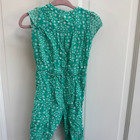 Genuine Kids OshKosh B'gosh 18M Girls Teal Patterned Short Sleeve Jumpsuit - Picture 3 of 5
